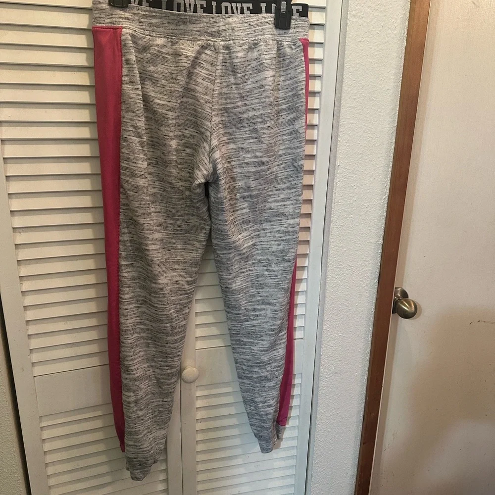 Just Be Gray and Pink Sweatpants Relaxed Fit Joggers - Picture 4 of 4